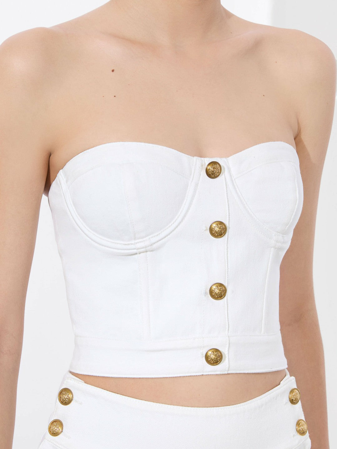 Hensley Bustier In Off White - Alice + Olivia Women