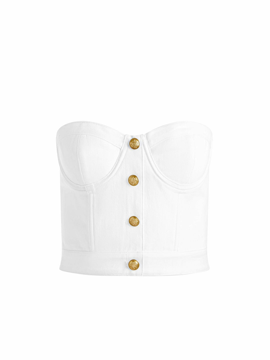 Hensley Bustier In Off White - Alice + Olivia Women