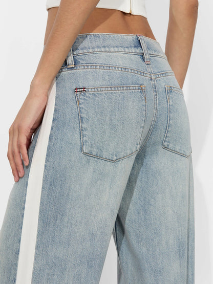 The Road Trip Jean In Sierra Vintage Blue - Alice + Olivia Women