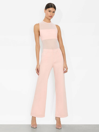 Weezy Crop Jean In Pink Bloom - Alice + Olivia Women
