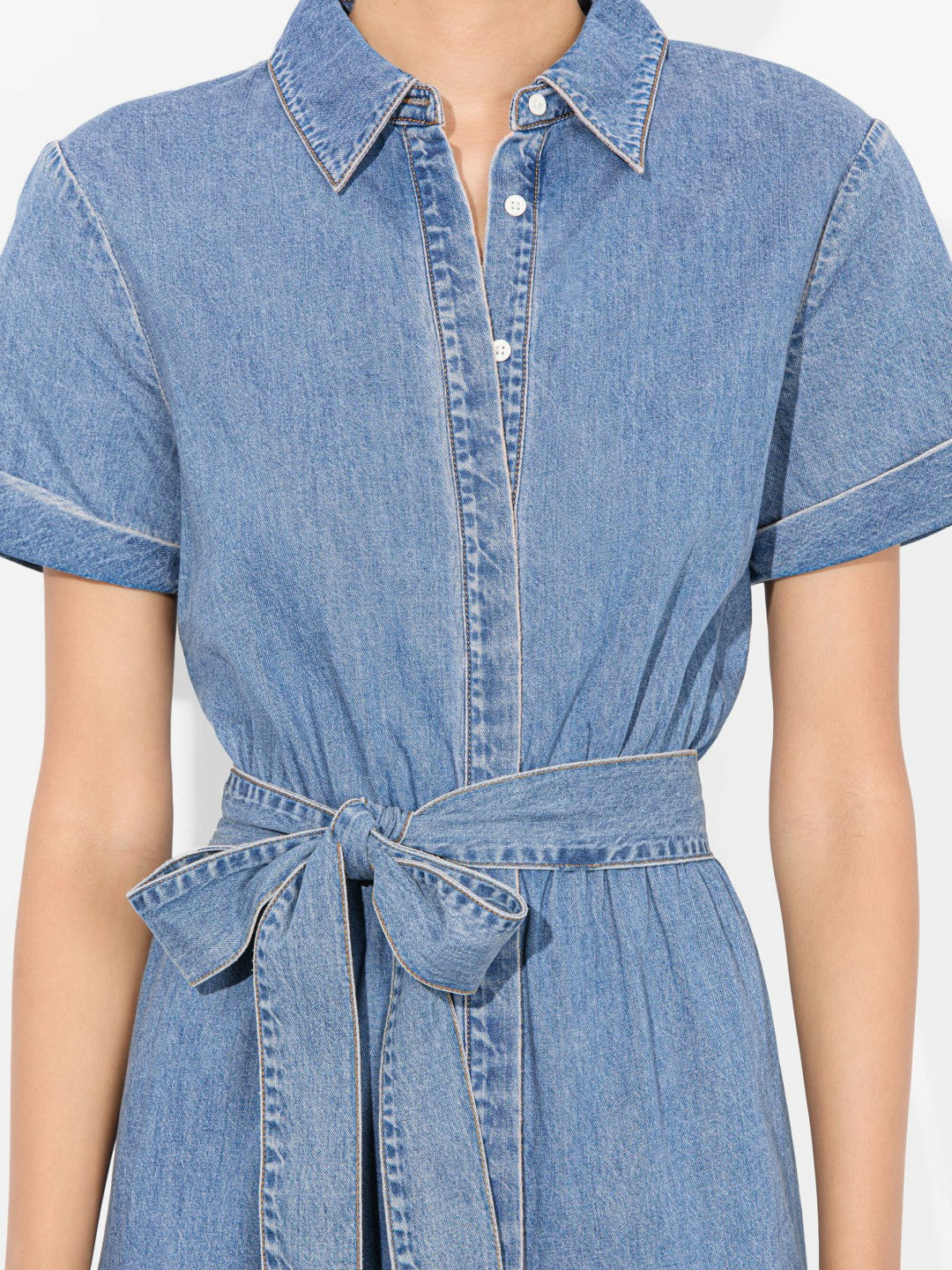 Chassidy Denim Midi Dress In Peyton Vintage Blue - Alice + Olivia Women