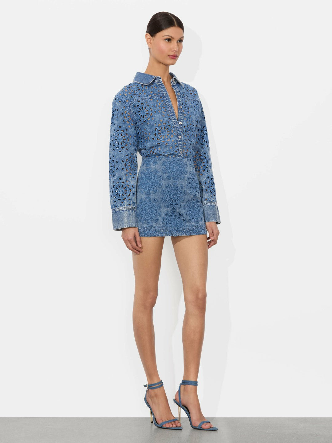Rubi Denim Micro Skirt In Avery Blue - Alice + Olivia Women