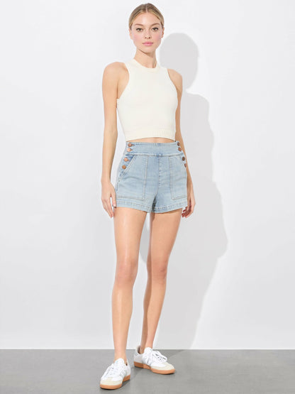 Donald Jean Short In Rockstar Blue - Alice + Olivia Women