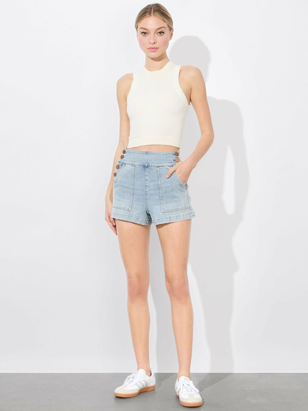 Donald Jean Short In Rockstar Blue - Alice + Olivia Women