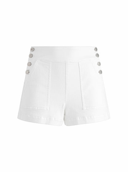 Donald Jean Short In White - Alice + Olivia Women