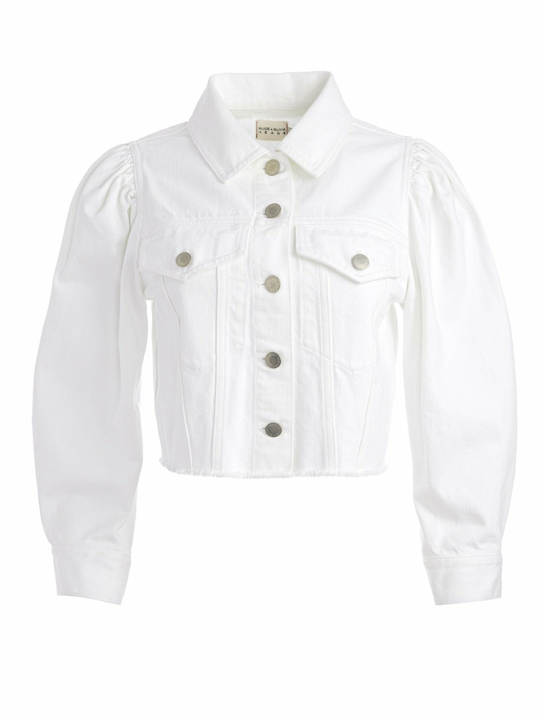Lana Denim Jacket In White - Alice + Olivia Women