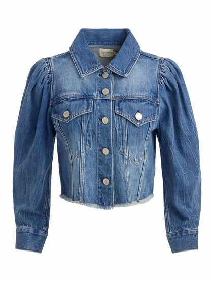 Lana Denim Jacket In Brooklyn Blue - Alice + Olivia Women