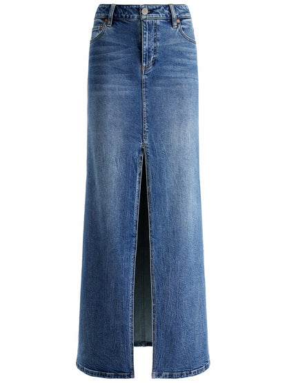Rye Denim Maxi Skirt In Brooklyn Blue - Alice + Olivia Women