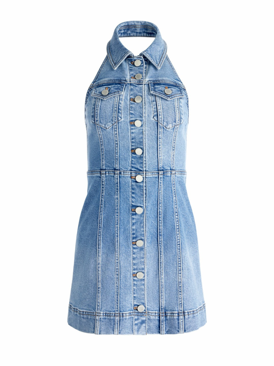 Kendall Denim Mini Dress In Ivy Blue - Alice + Olivia Women
