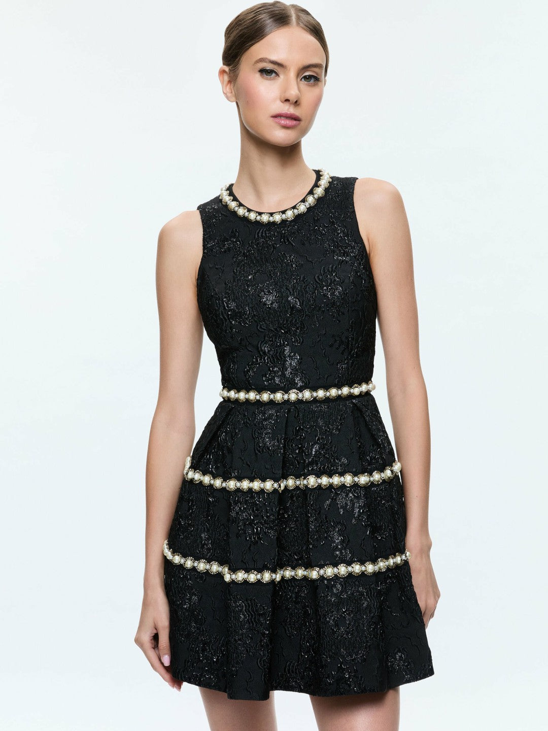 Alistair Mini Gown In Black - Alice + Olivia Women