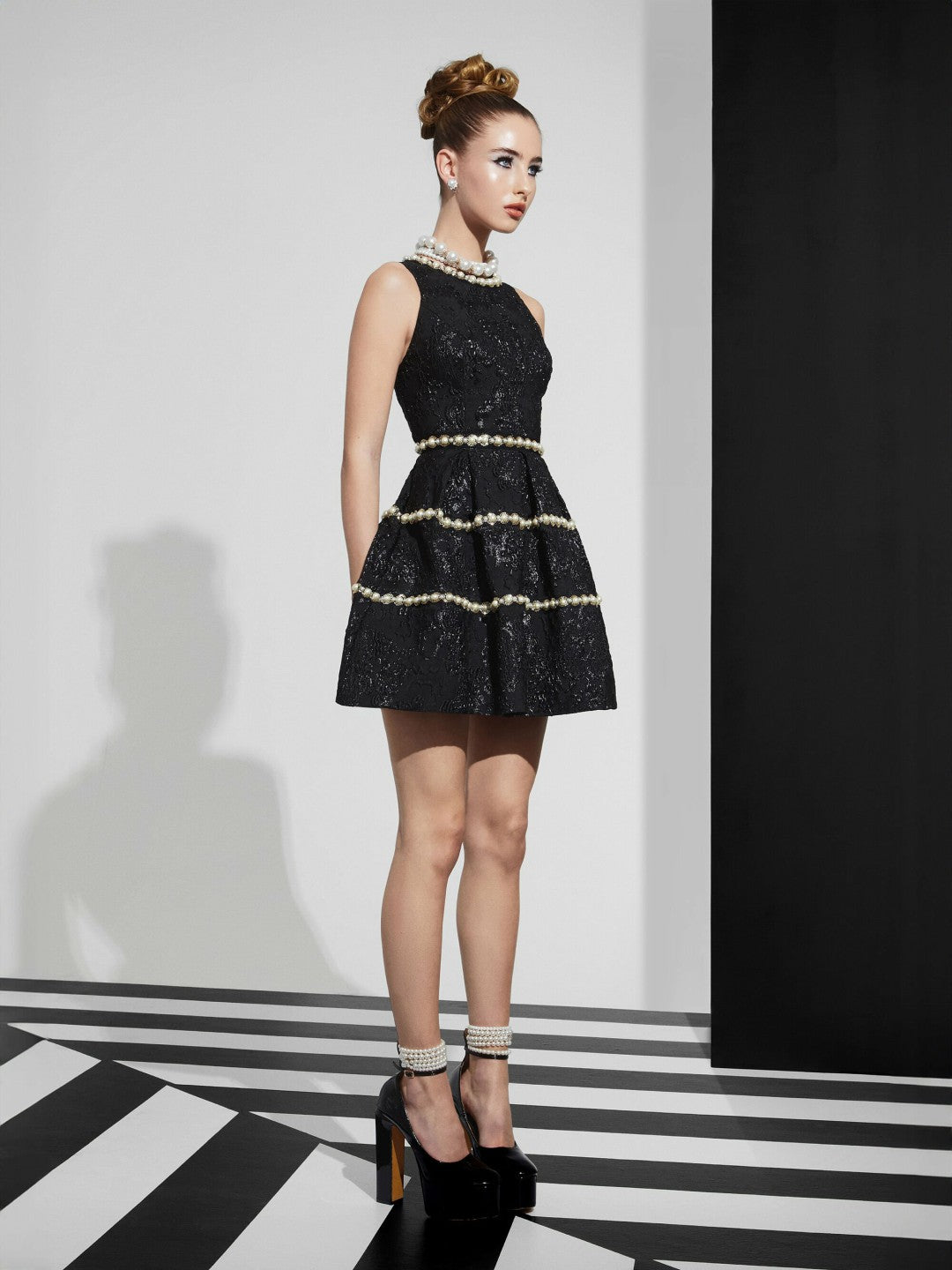 Alistair Mini Gown In Black - Alice + Olivia Women