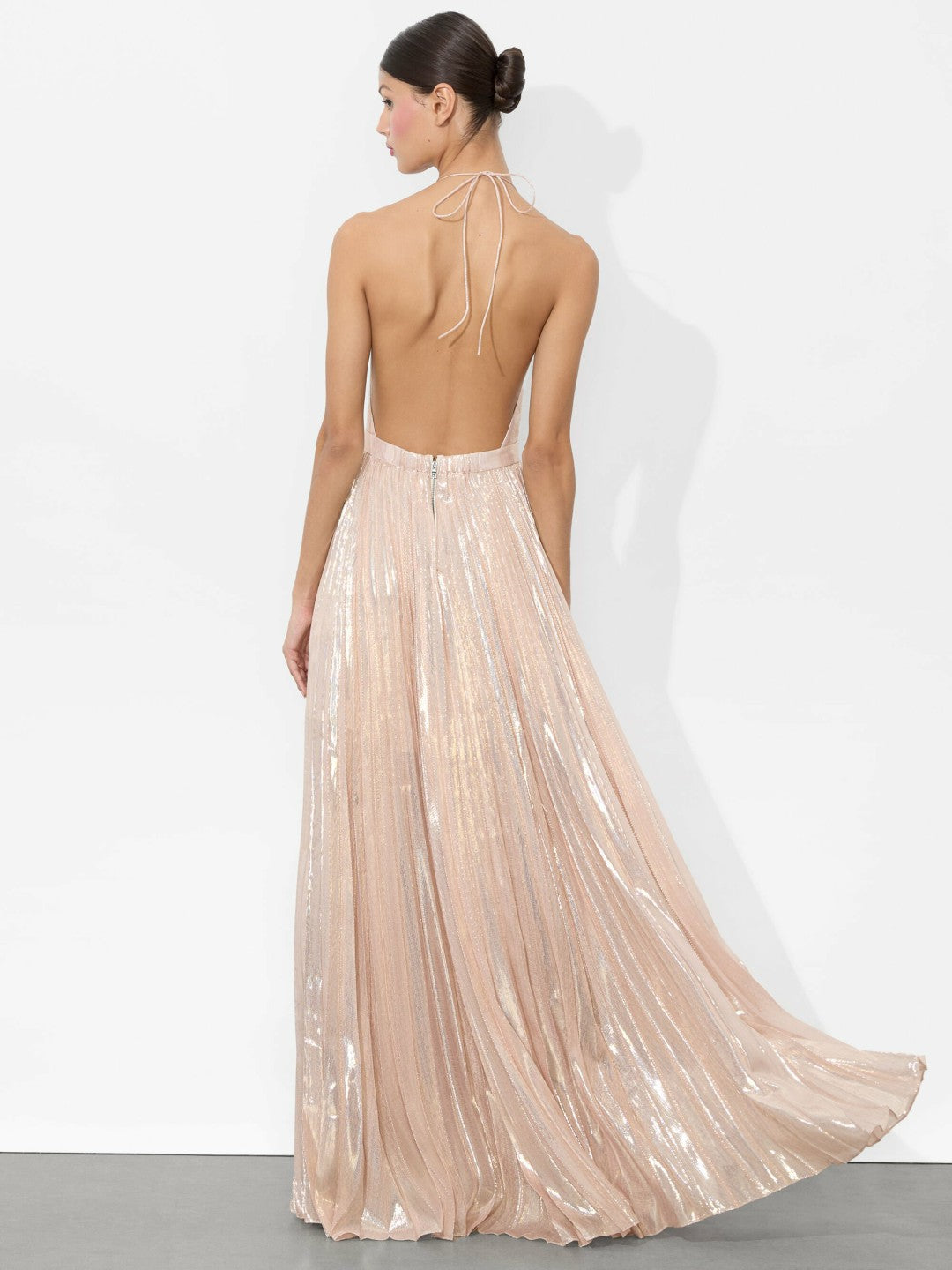 Camila Maxi Gown In Pearl Blush - Alice + Olivia Women