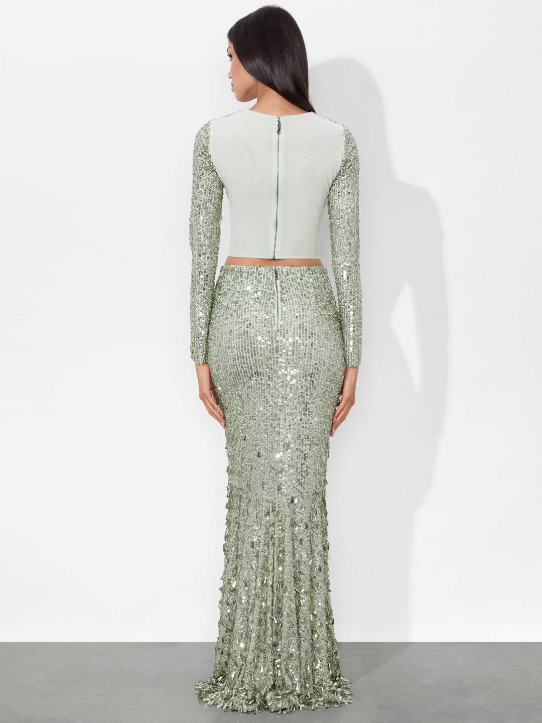 Delaina Embellished Top In Sea Spray - Alice + Olivia Women