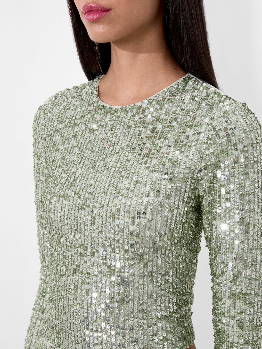 Delaina Embellished Top In Sea Spray - Alice + Olivia Women