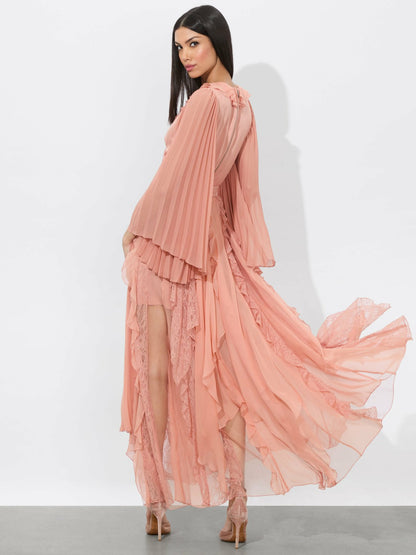 Day Sunburst Sleeve Maxi Dress In Rose Tan - Alice + Olivia Women