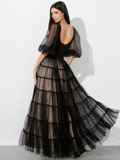Darcy Ballgown Skirt In Black/crystal - Alice + Olivia Women