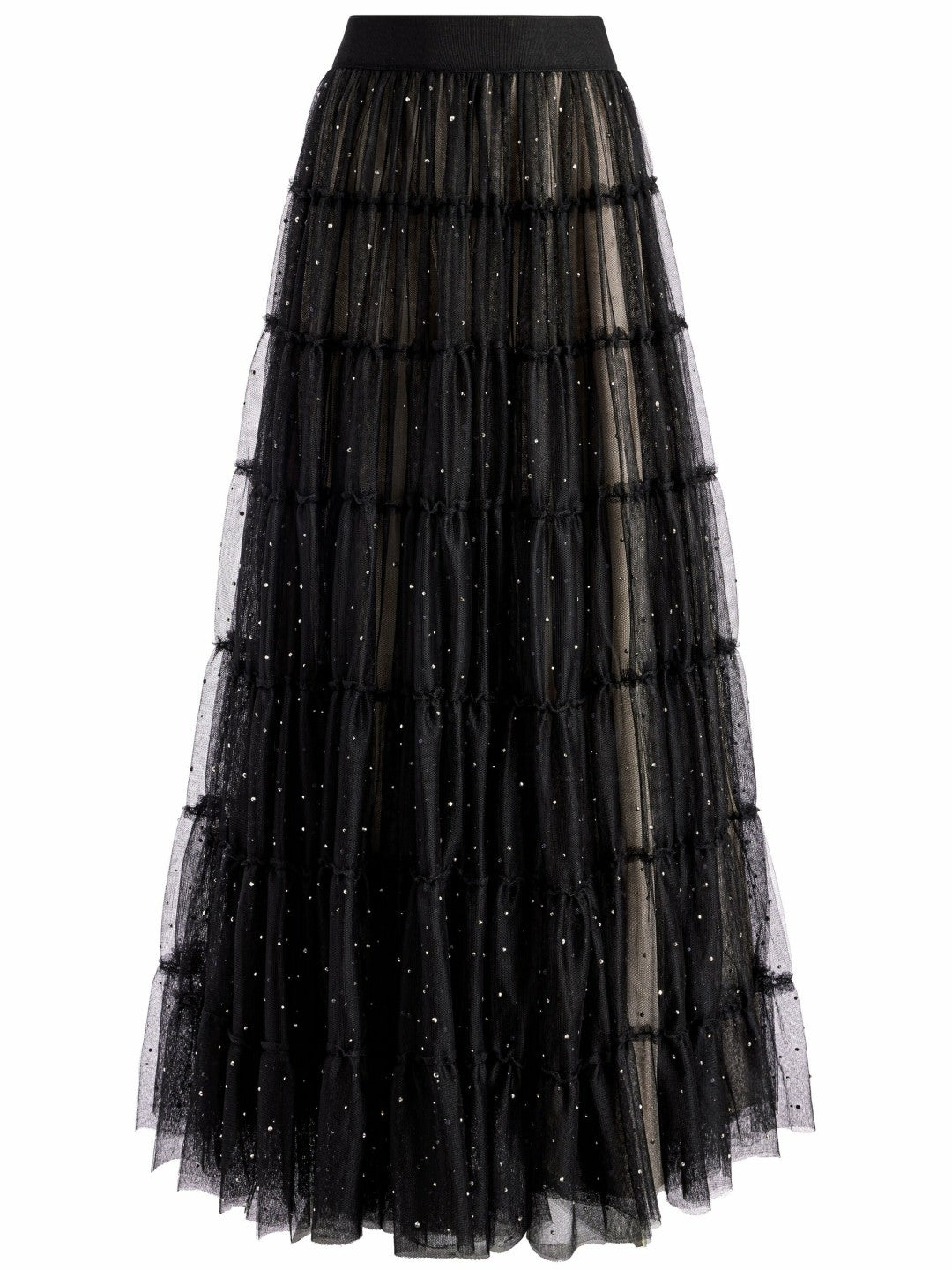 Darcy Ballgown Skirt In Black/crystal - Alice + Olivia Women