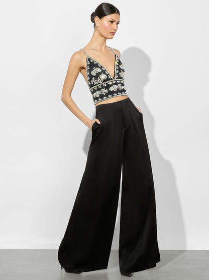 Carli Embellished Bra Top In Black - Alice + Olivia Women