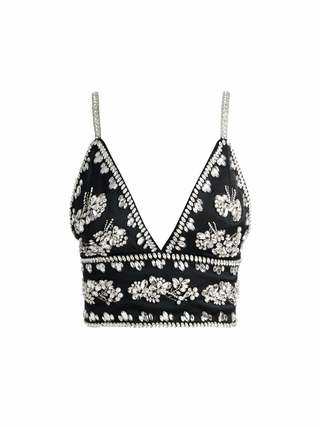 Carli Embellished Bra Top In Black - Alice + Olivia Women