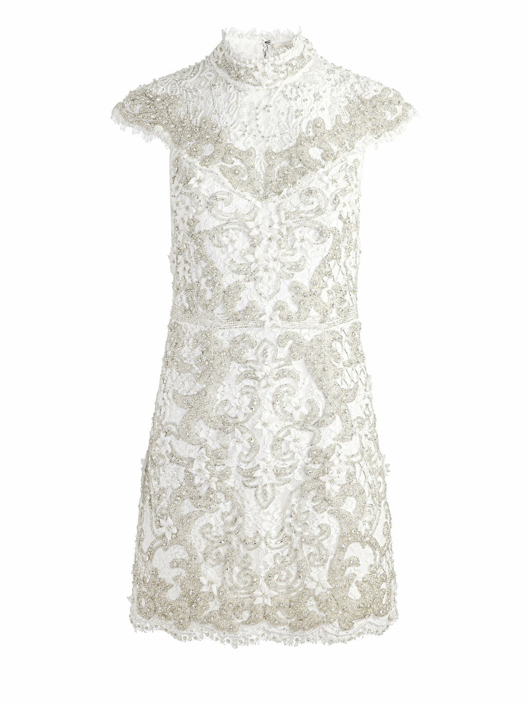 Pria Mini Gown In Off White - Alice + Olivia Women