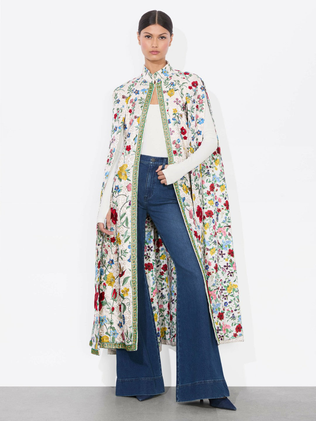 Soila Maxi Cape In Dollhouse - Alice + Olivia Women