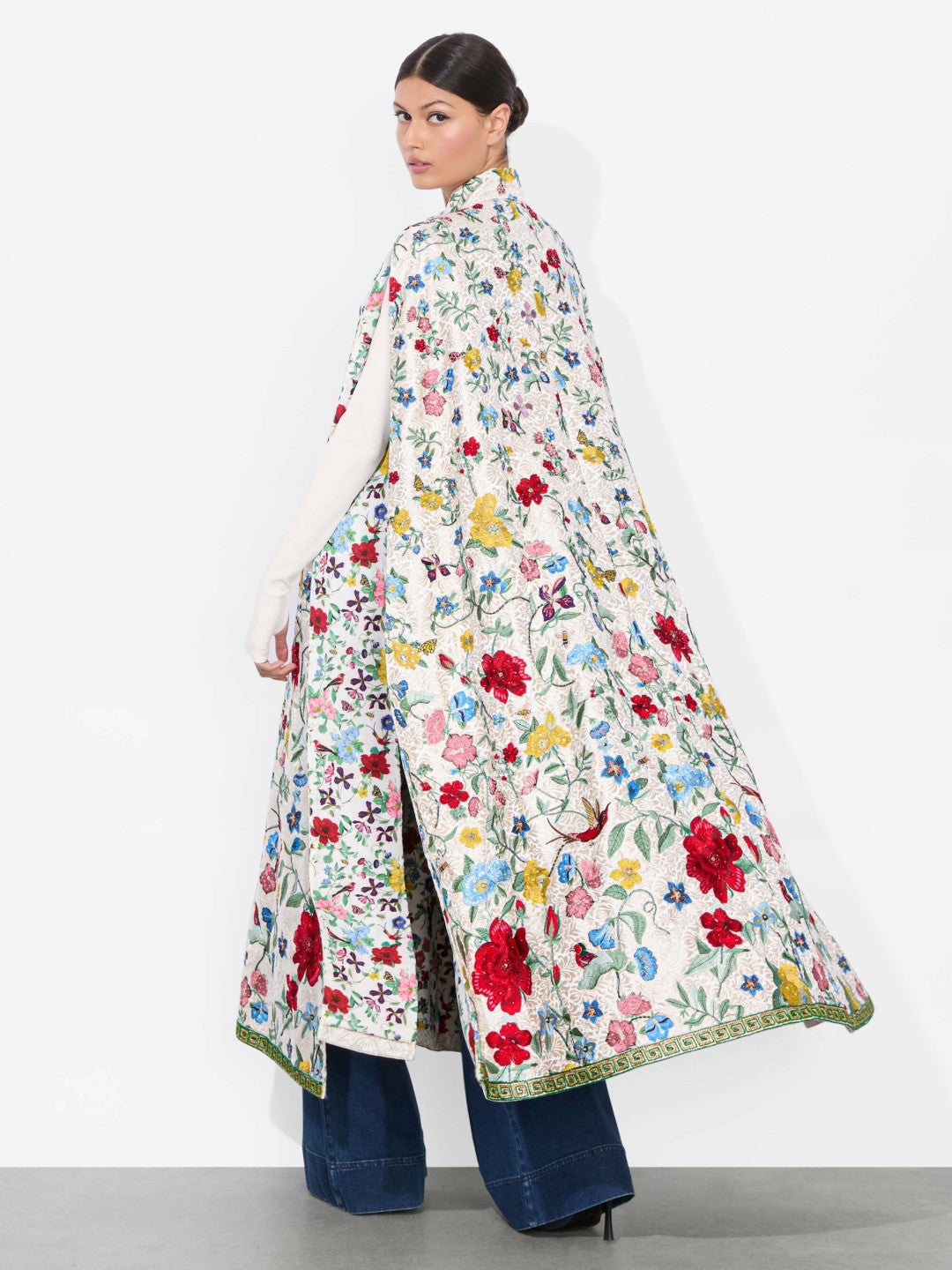Soila Maxi Cape In Dollhouse - Alice + Olivia Women