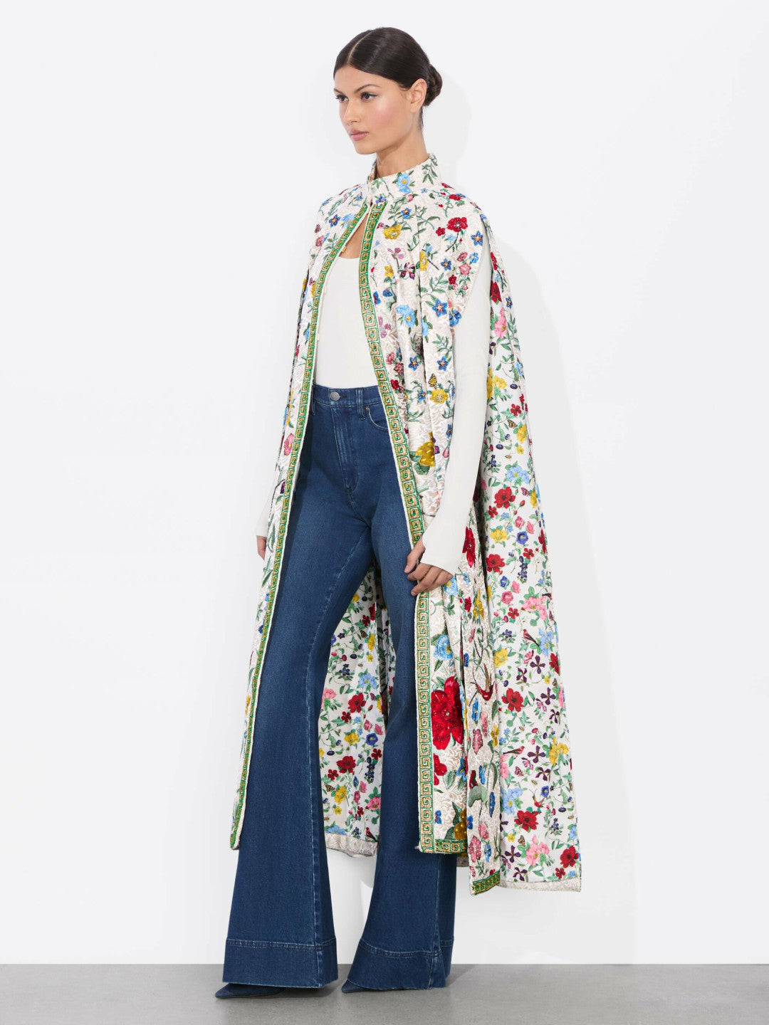 Soila Maxi Cape In Dollhouse - Alice + Olivia Women