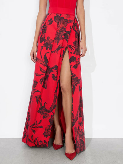 Margarite Ballgown Skirt In Philosophy Bright Ruby - Alice + Olivia Women