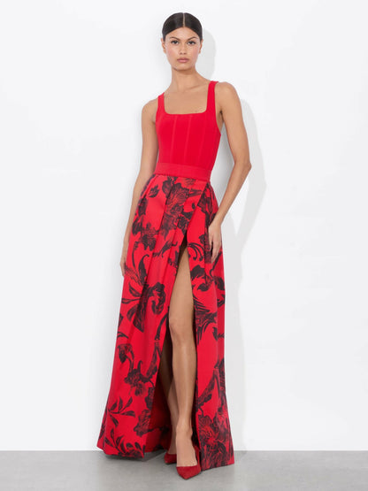 Margarite Ballgown Skirt In Philosophy Bright Ruby - Alice + Olivia Women