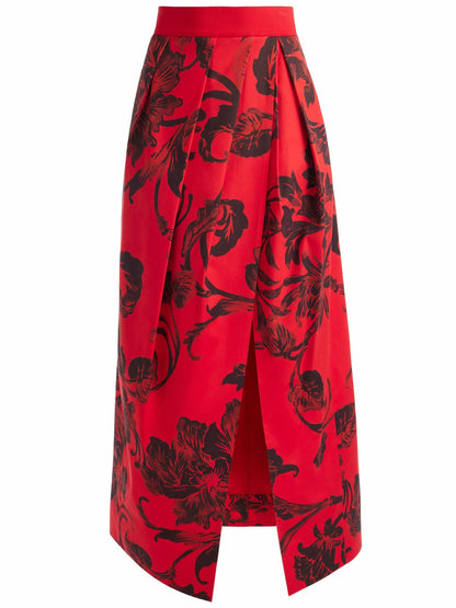 Margarite Ballgown Skirt In Philosophy Bright Ruby - Alice + Olivia Women