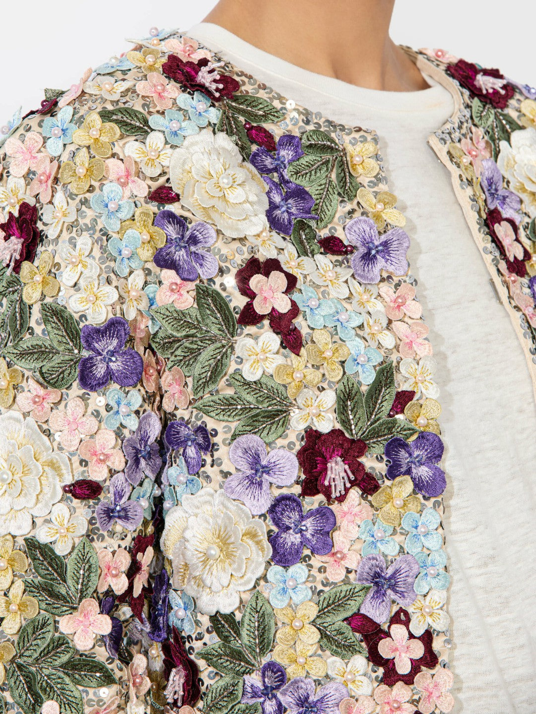 Kidman Embellished Jacket In Champagne/multi - Alice + Olivia Women