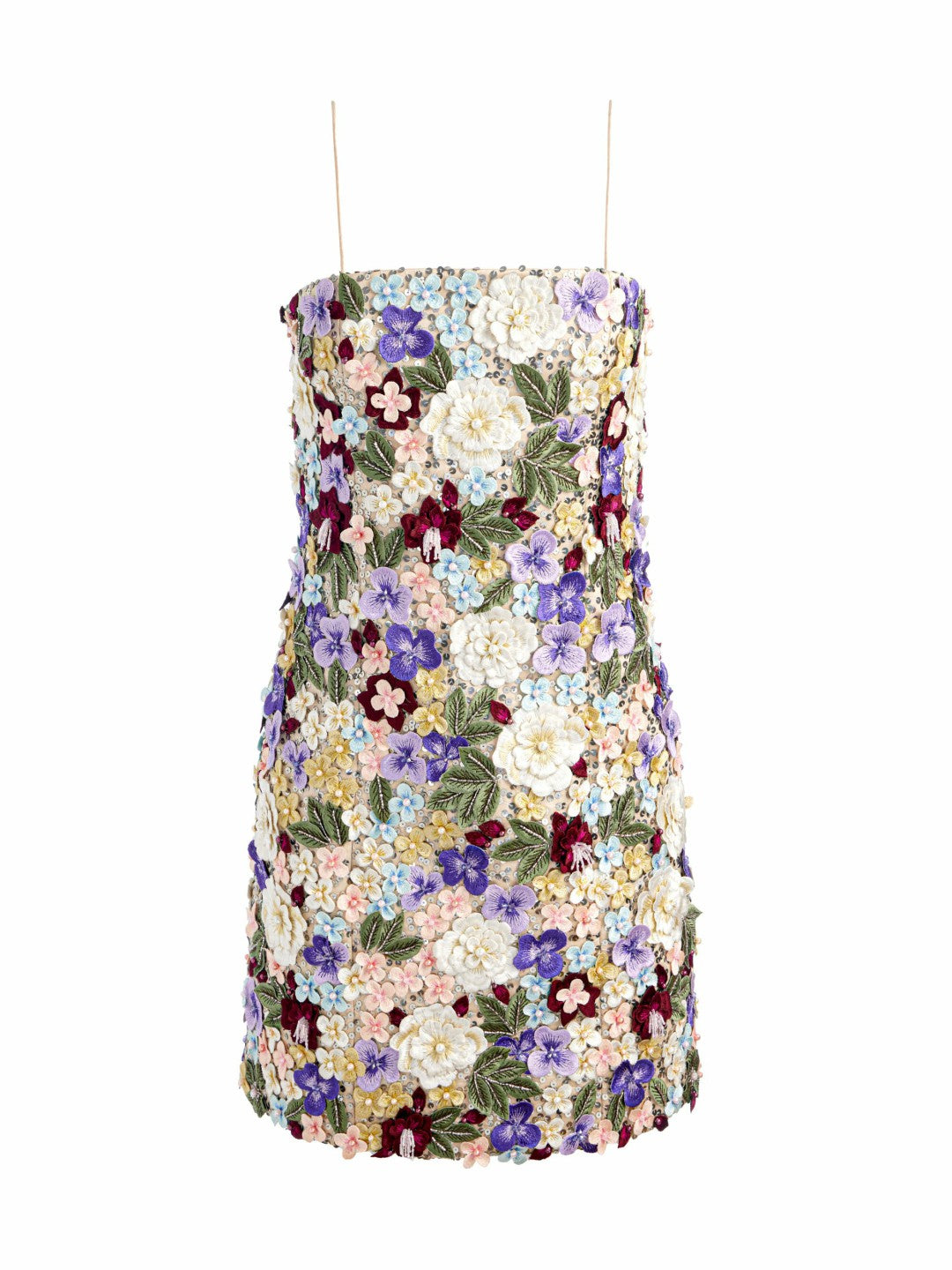 Velia Embellished Mini Gown In Champagne/multi - Alice + Olivia Women