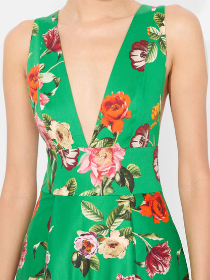 Lila Structured Maxi Dress In Hamptons Floral - Alice + Olivia Women
