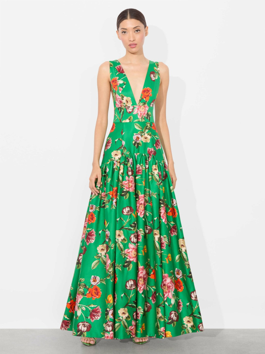 Lila Structured Maxi Dress In Hamptons Floral - Alice + Olivia Women