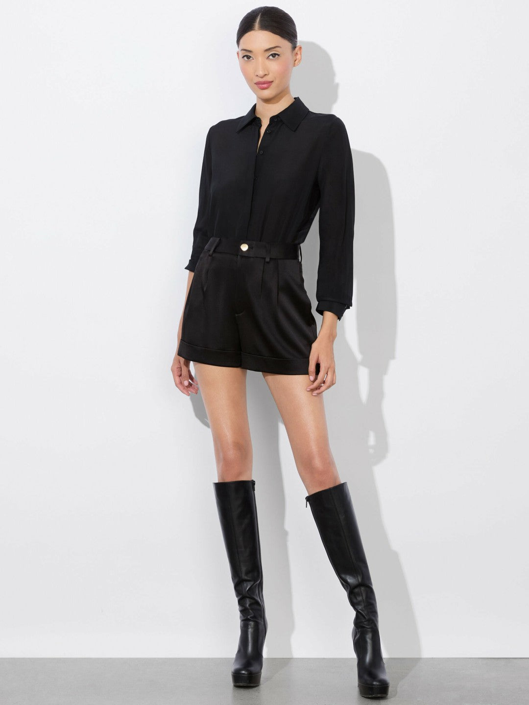 Willa Silk Bodysuit In Black - Alice + Olivia Women