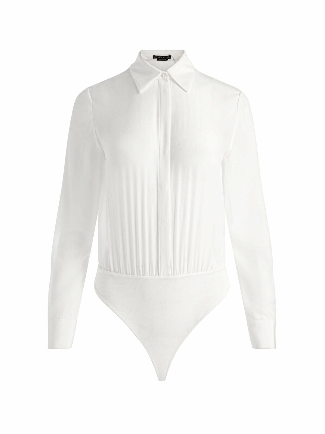 Willa Silk Bodysuit In Off White - Alice + Olivia Women