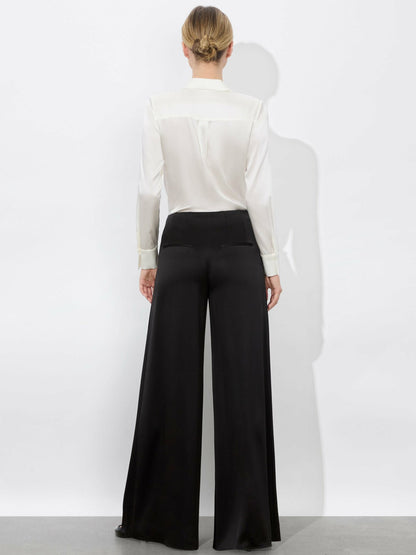 Brady Silk Blouse In Off White - Alice + Olivia Women