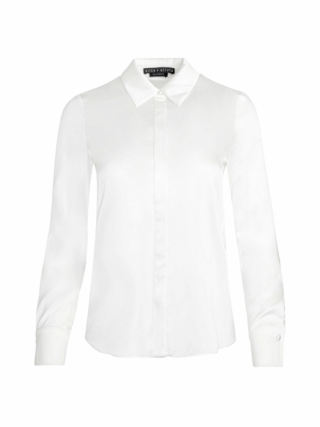 Brady Silk Blouse In Off White - Alice + Olivia Women