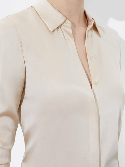 Brady Silk Blouse In Chino - Alice + Olivia Women