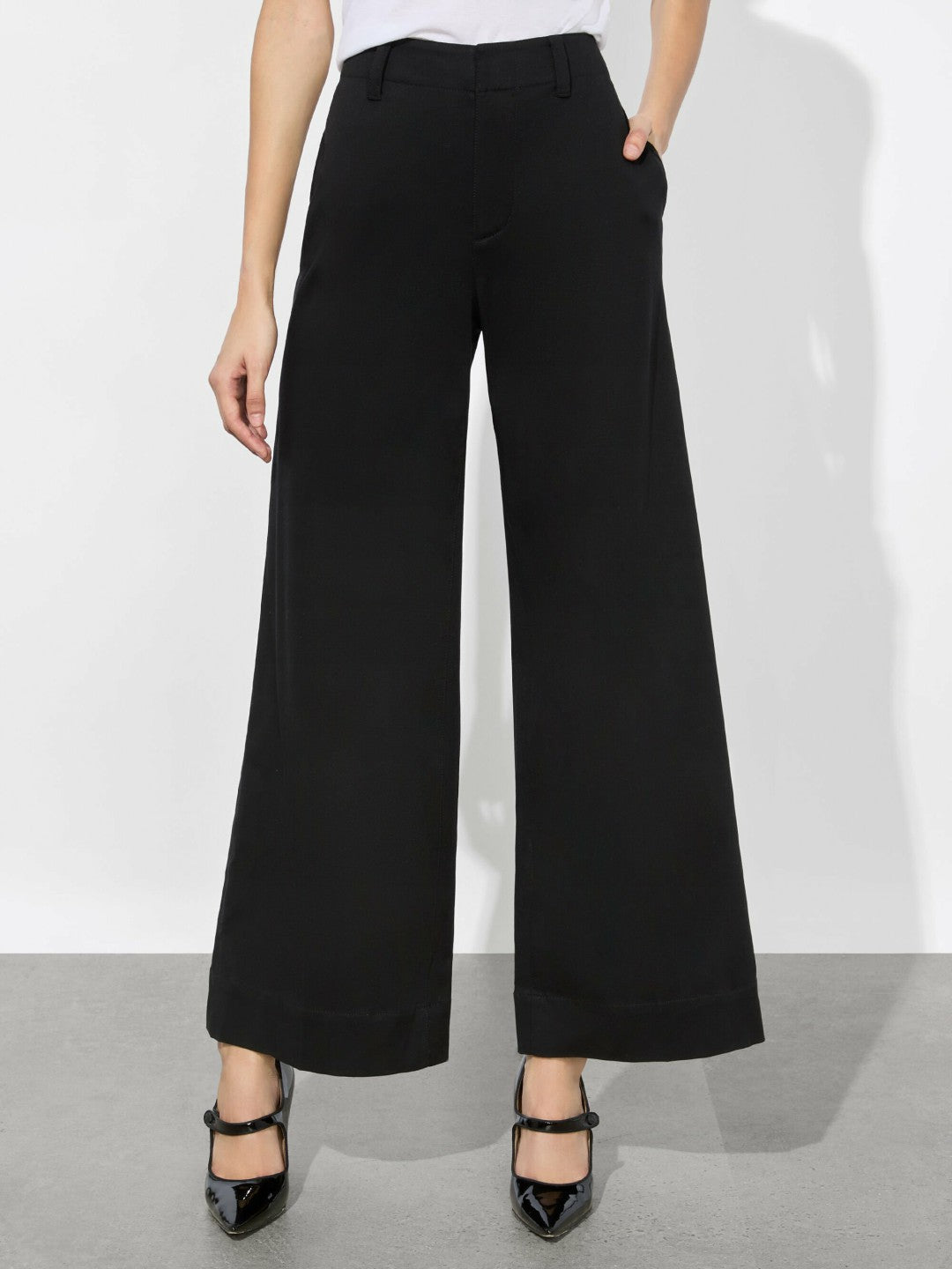 Dan Cropped Chino Pant In Black - Alice + Olivia Women