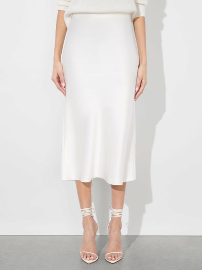 Maeve Slip Skirt In Off White - Alice + Olivia Women