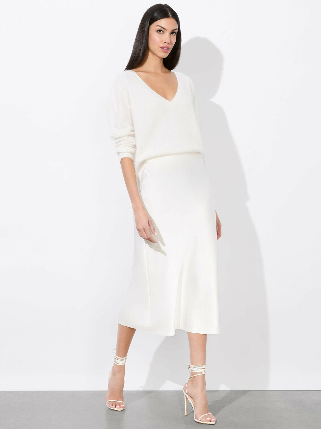Maeve Slip Skirt In Off White - Alice + Olivia Women