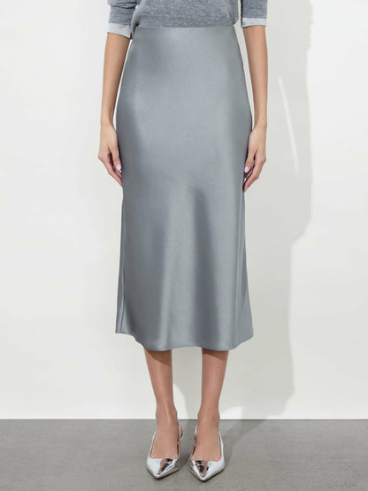 Maeve Slip Skirt In Storm Grey - Alice + Olivia Women