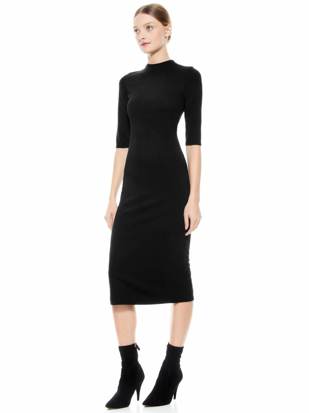 Delora Midi Dress In Black - Alice + Olivia Women