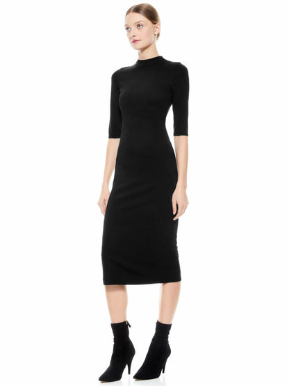 Delora Midi Dress In Black - Alice + Olivia Women
