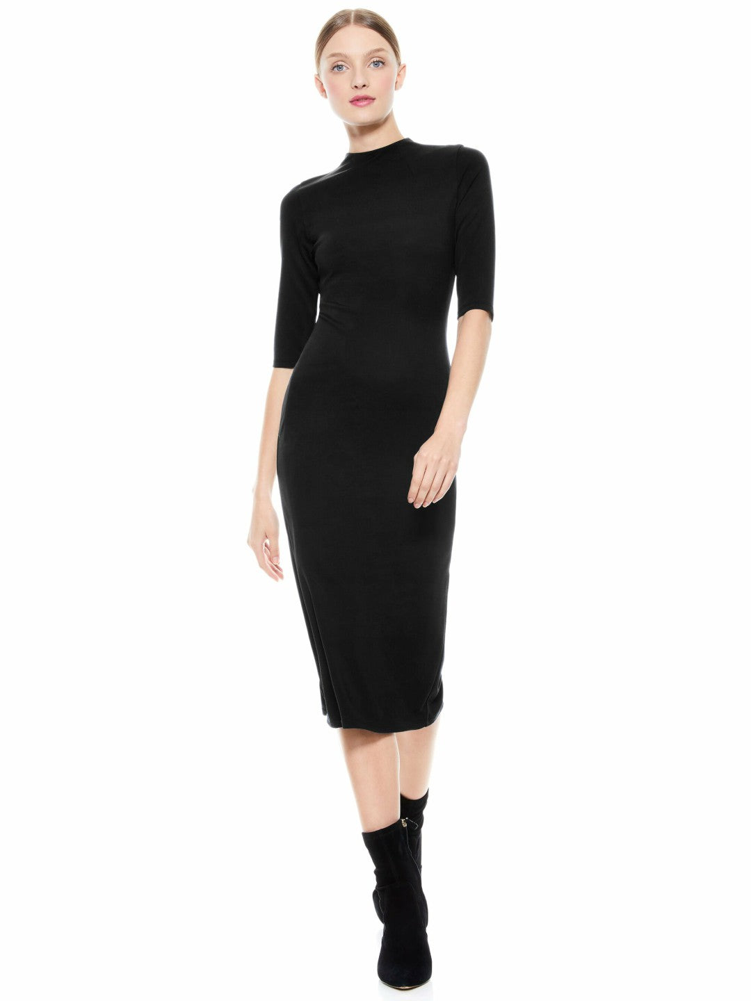 Delora Midi Dress In Black - Alice + Olivia Women