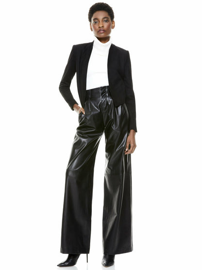 Harvey Suede Jacket In Black - Alice + Olivia Women