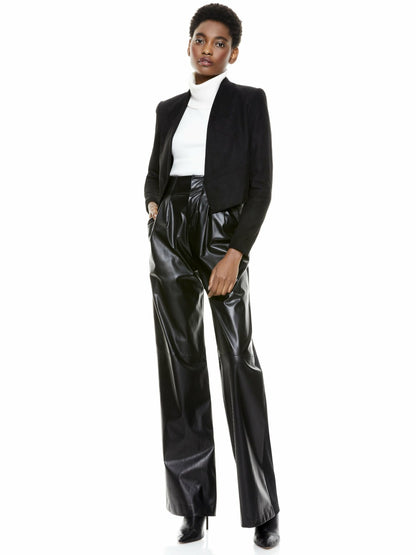 Harvey Suede Jacket In Black - Alice + Olivia Women