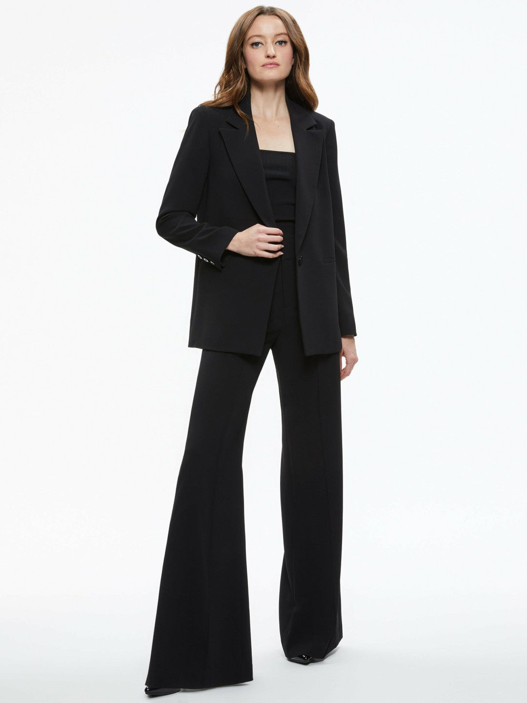 Denny Boyfriend Blazer In Black - Alice + Olivia Women