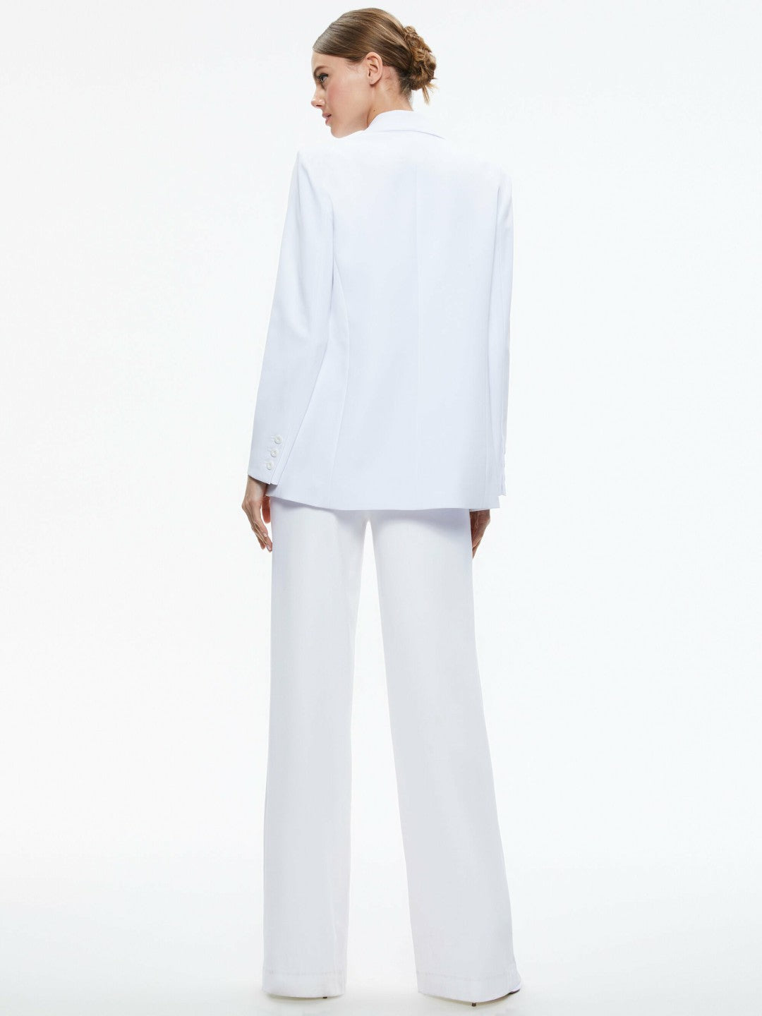 Denny Boyfriend Blazer In White - Alice + Olivia Women